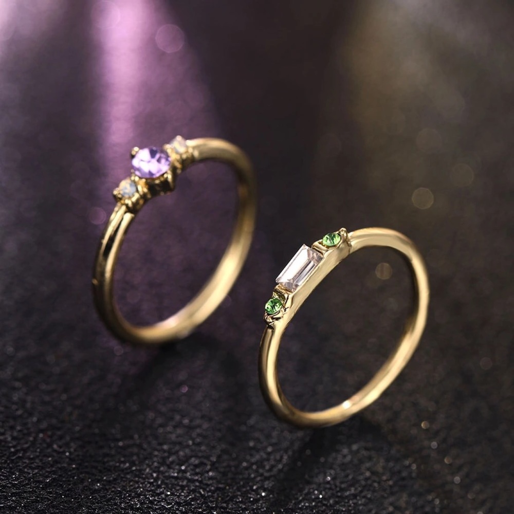 4pcs gold plated stackable rings - Picture 3 of 3